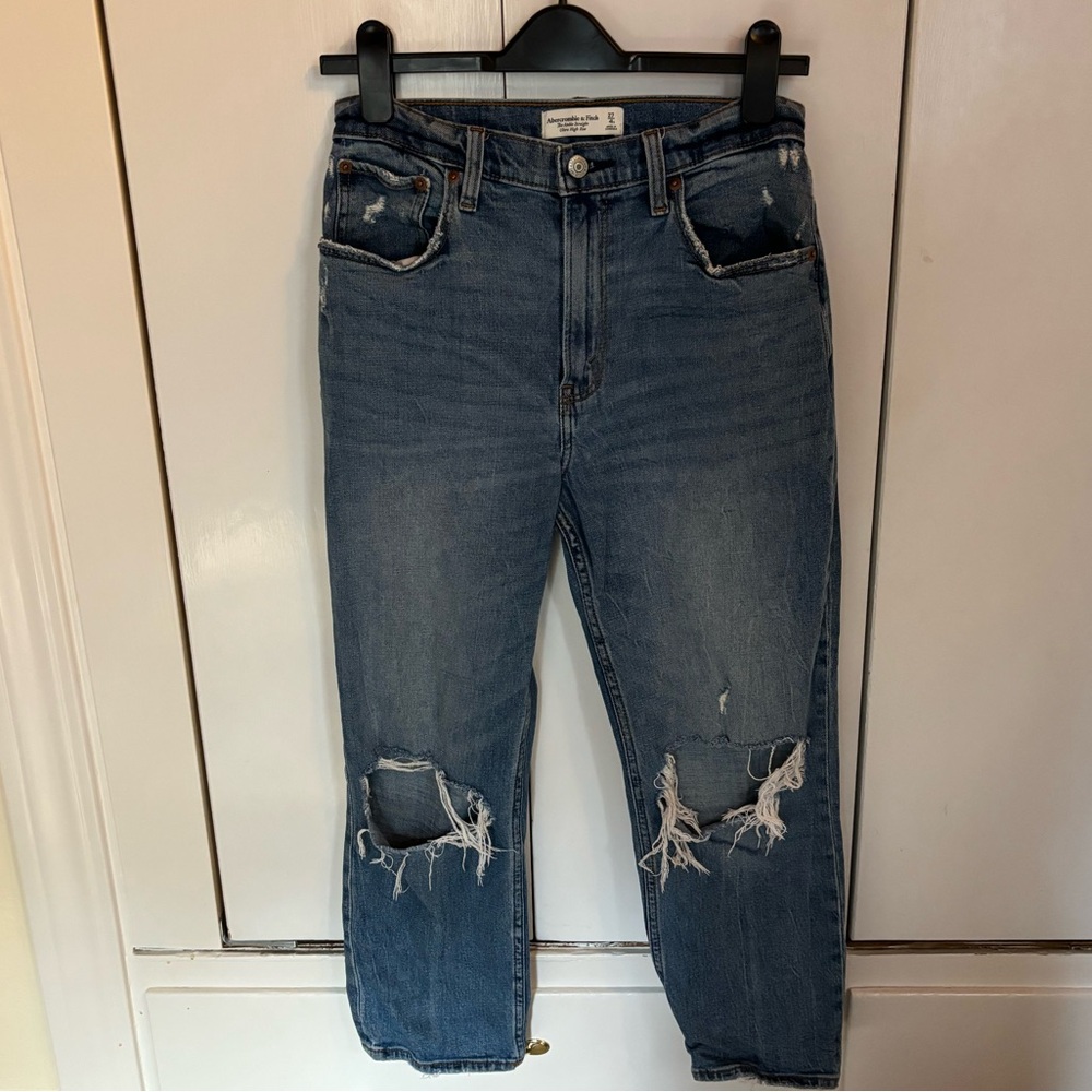 ABERCROMBIE The Ankle Straight Ultra High Rise CURVE LOVE